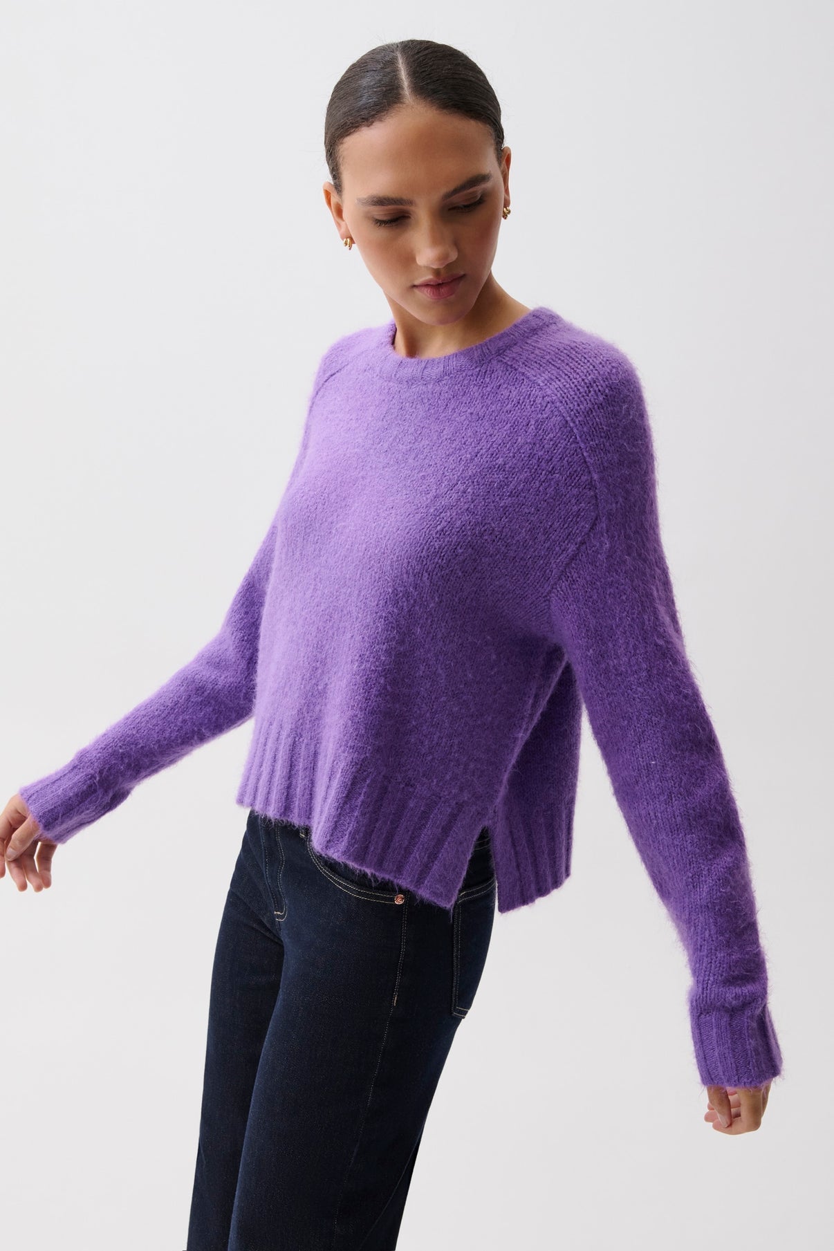 Adina Knit Sweater-Violet