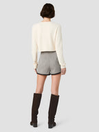 Speckled Herringbone Suit Shorts