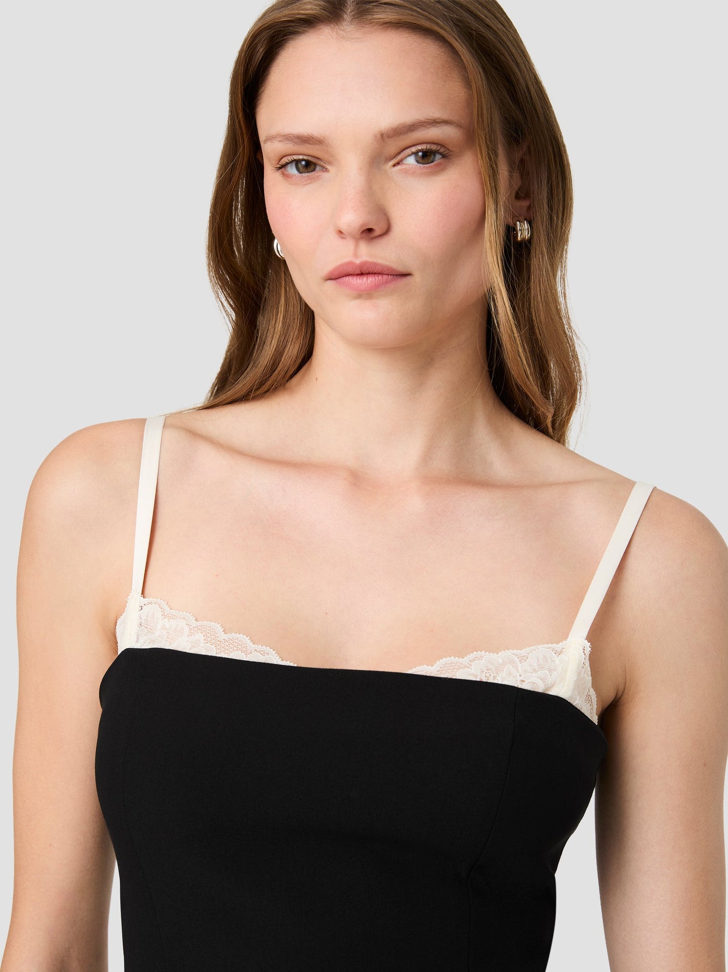 Zara Lace Peekaboo Fitted Top