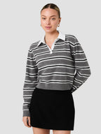 Yulia Knit Stripe Pullover Sweater