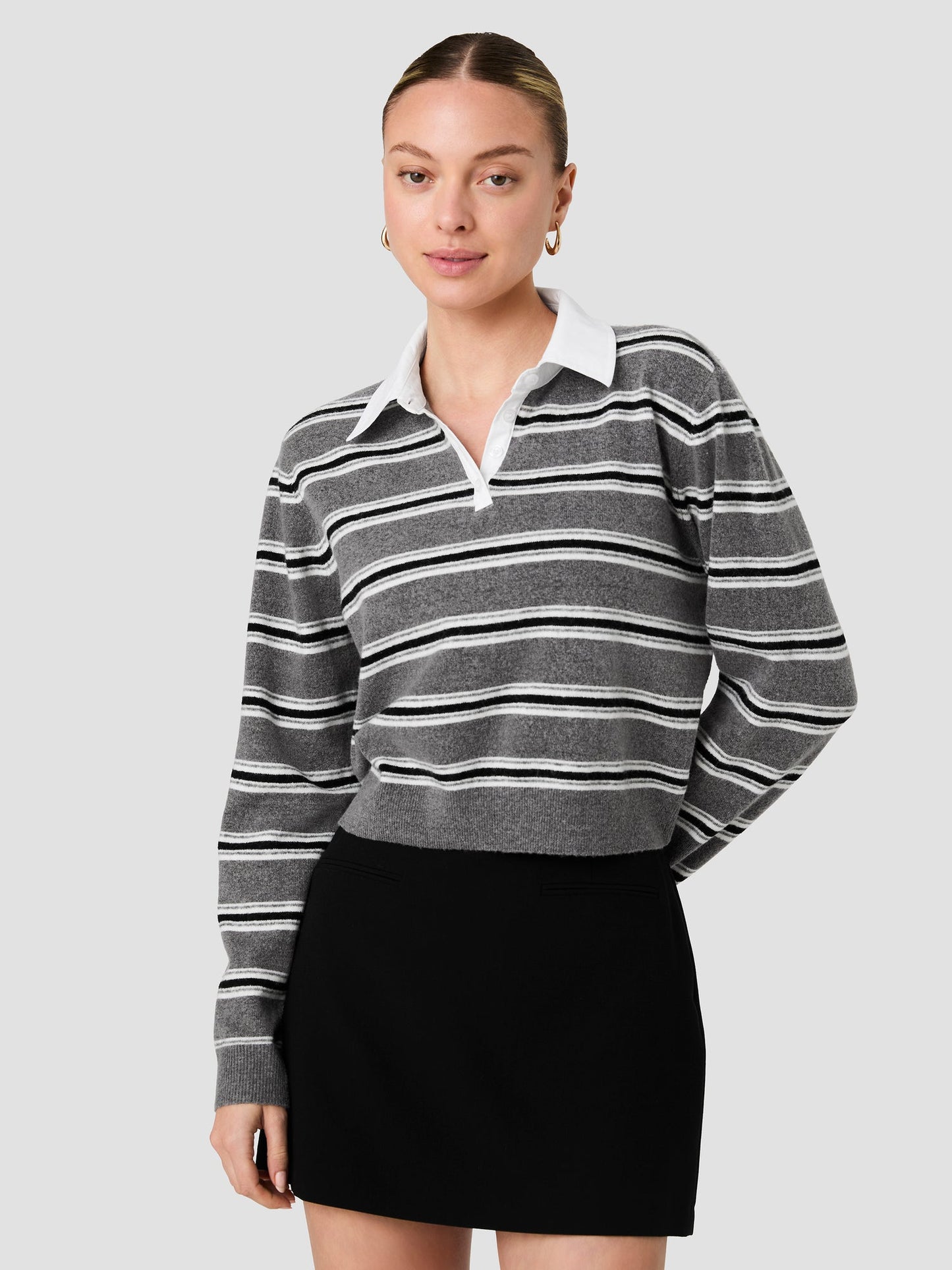 Yulia Knit Stripe Pullover Sweater