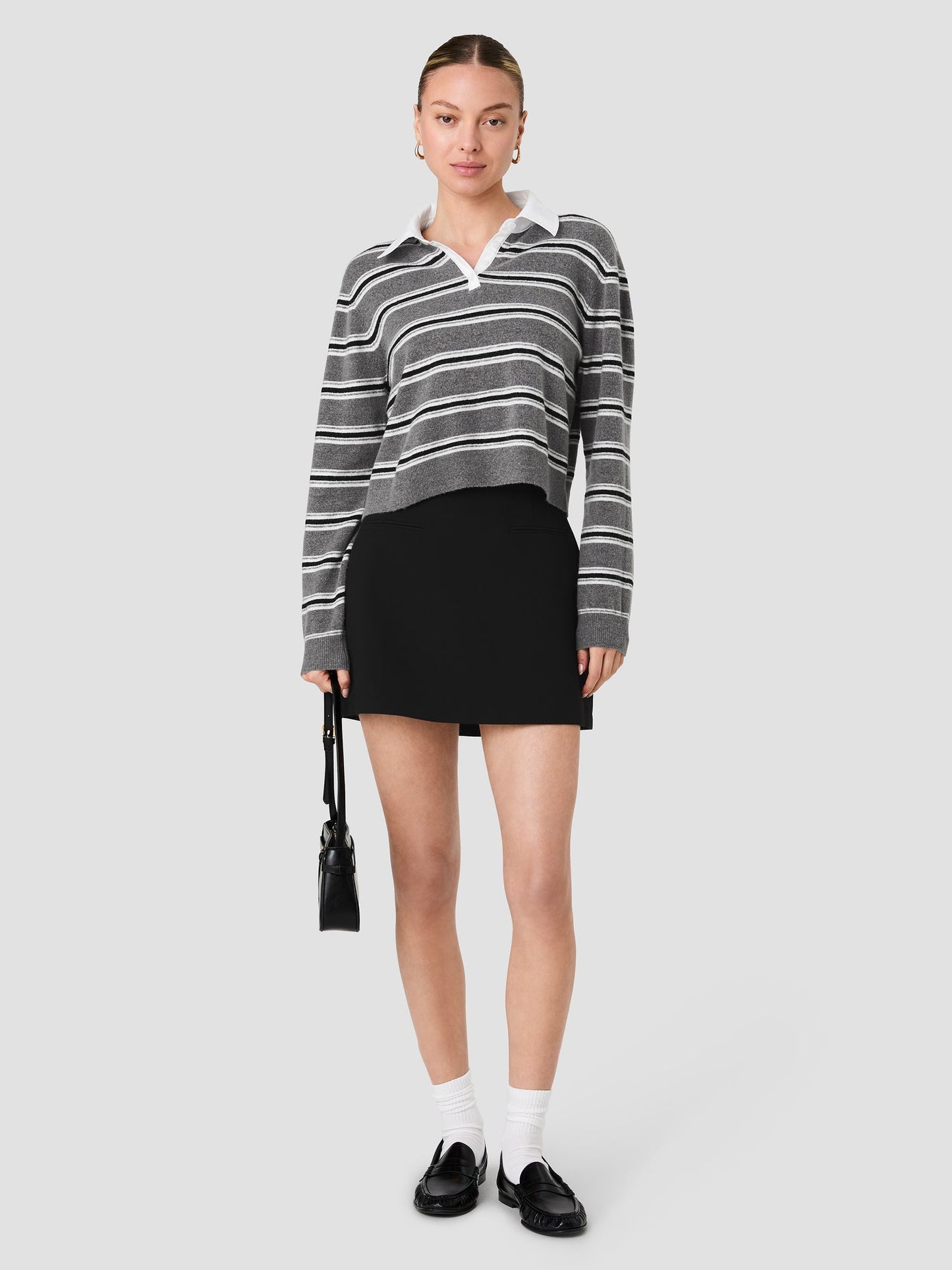 Yulia Knit Stripe Pullover Sweater