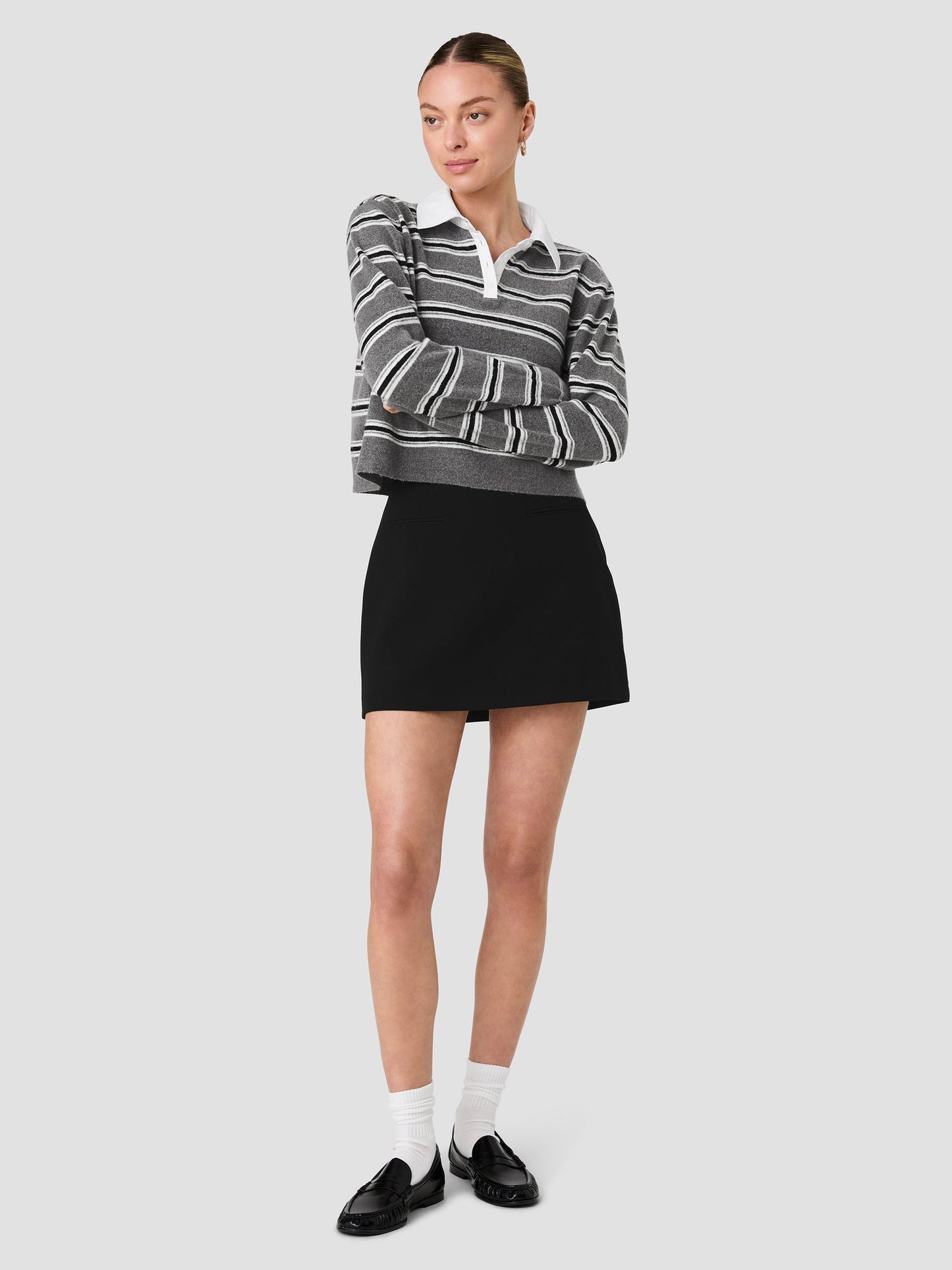 Yulia Knit Stripe Pullover Sweater