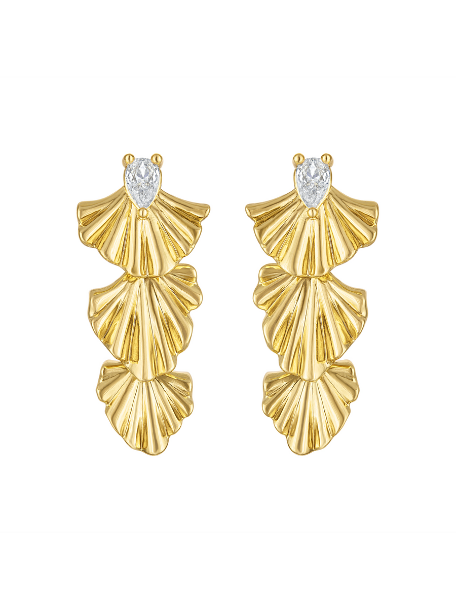 Drew Drop Fan Earring