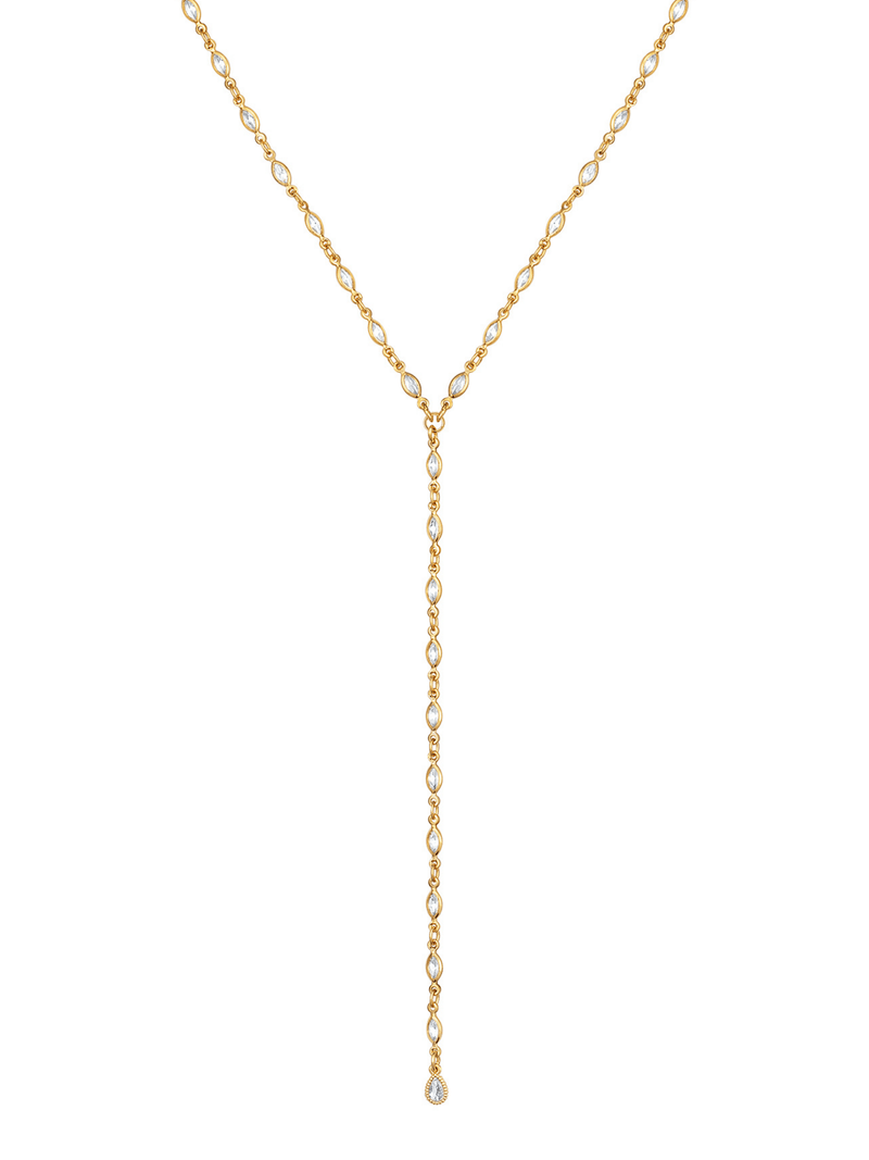 Portia Marquise Lariat Necklace