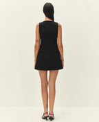 Marion Velvet Trimmed Mini Dress
