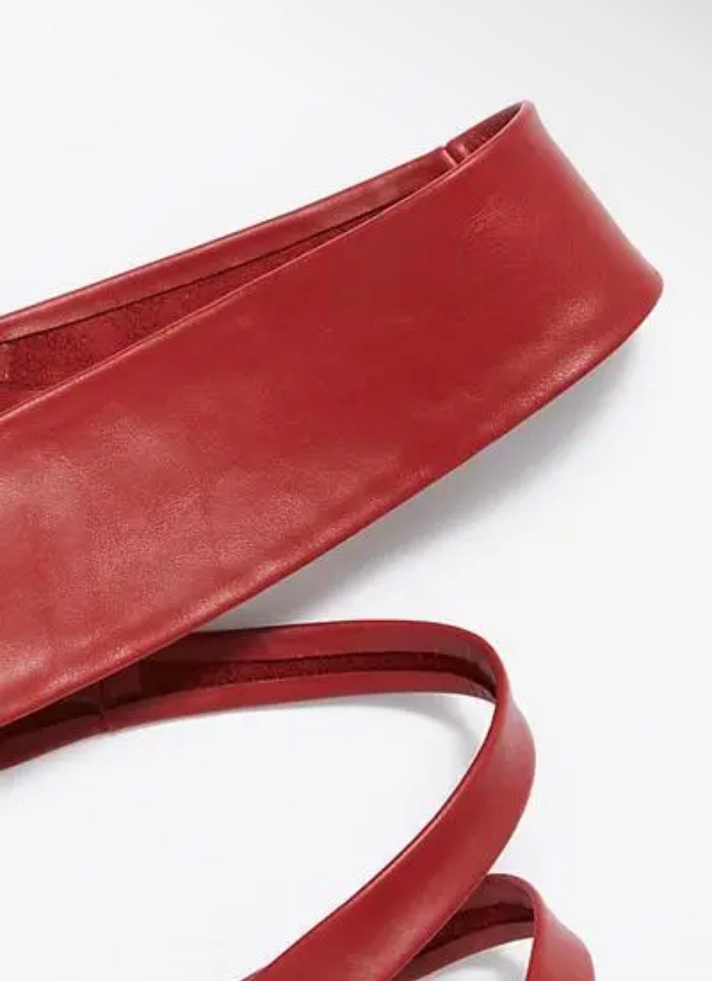 Red Leather Wrap Belt