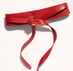 Red Leather Wrap Belt