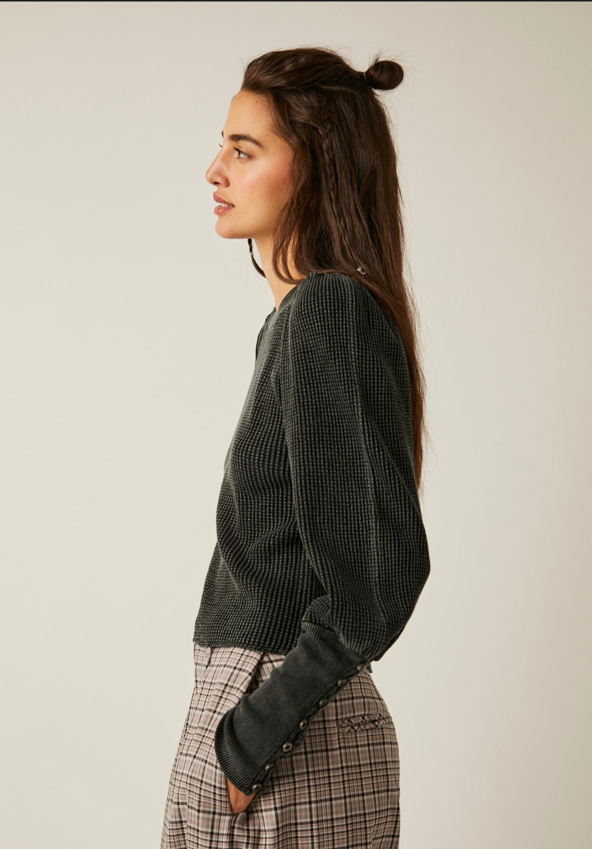 Ganni velvet lurex puff sweatshirt sale