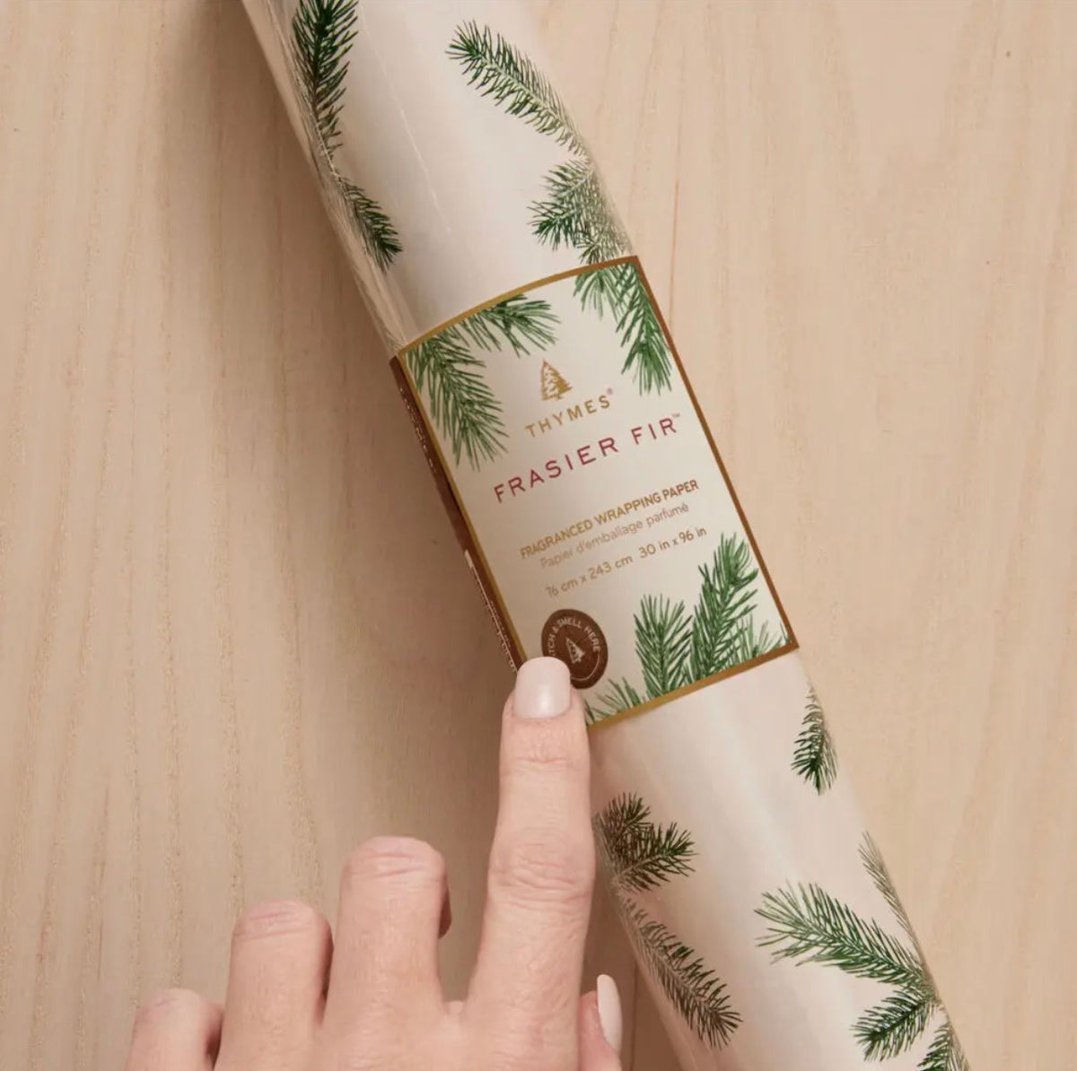 Thymes Frasier Fir Fragranced Wrapping Paper