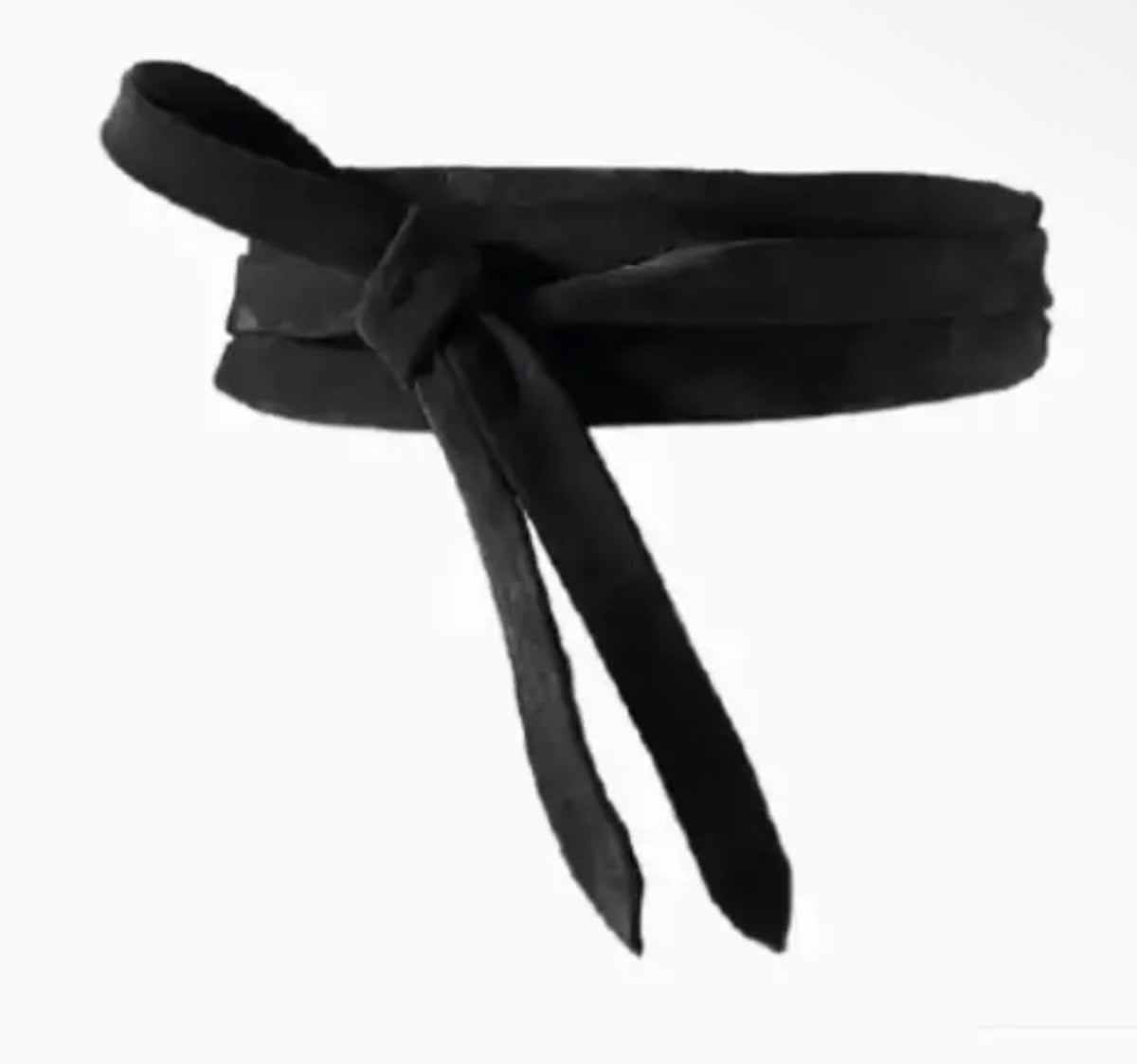 Black Suede Wrap Belt