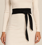 Black Suede Wrap Belt