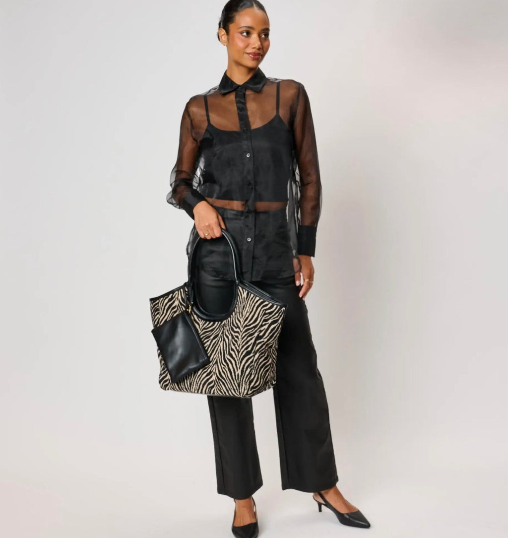 Delilah Zebra Tote Bag