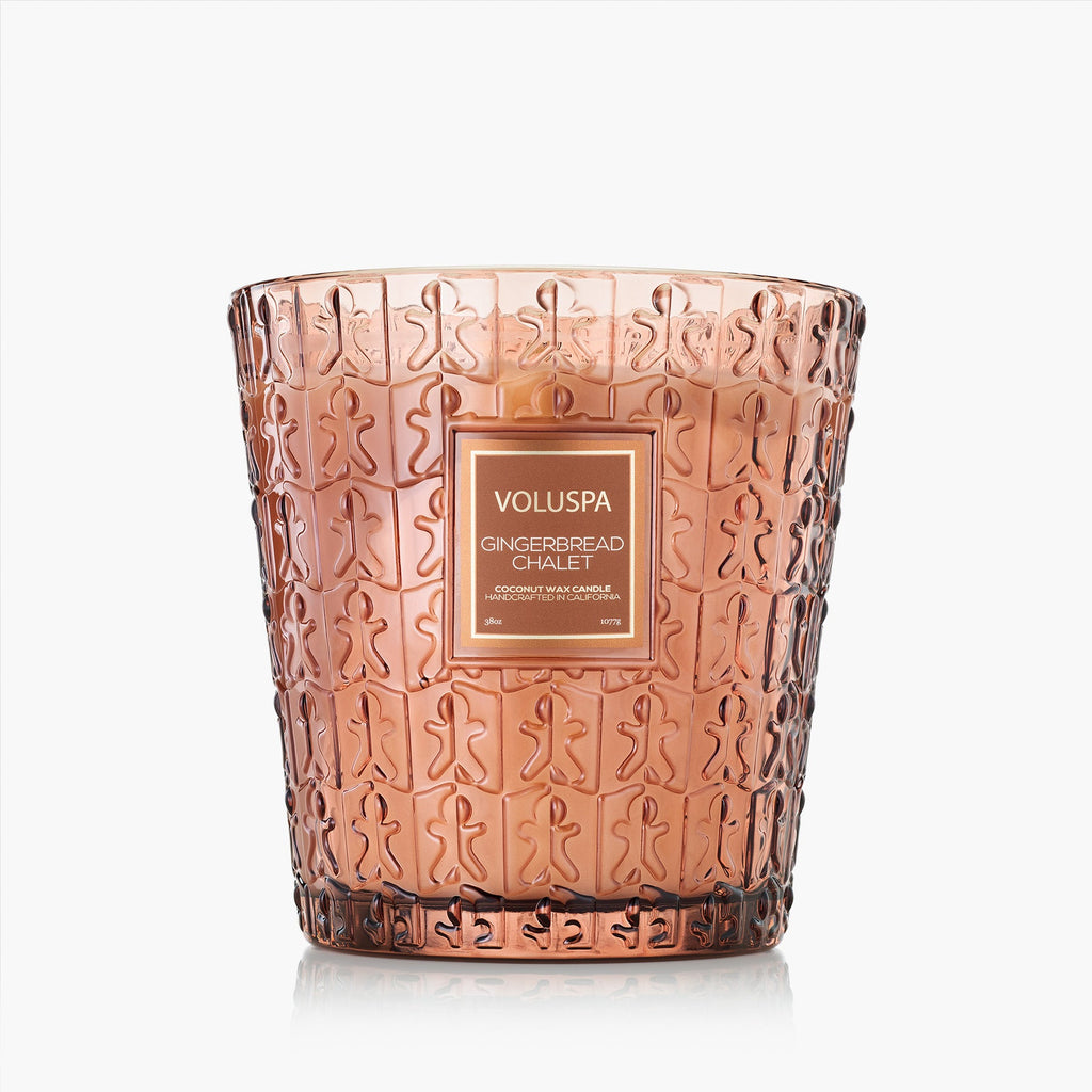 Gingerbread Chalet 3 Wick Hearth Candle