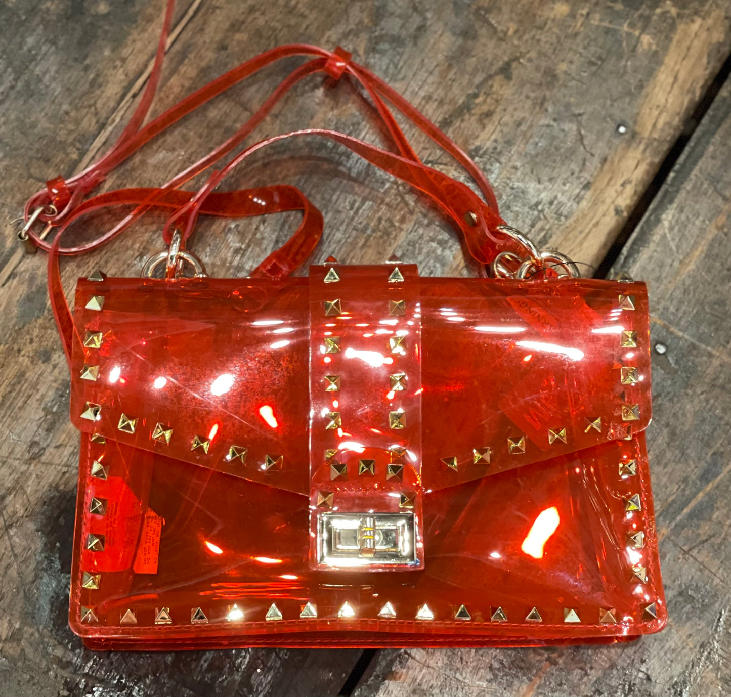 Studded Red Game Day Bag