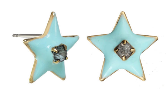 Enamel Star Studs