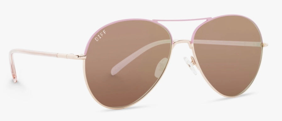 Knox Rose Gold Cherry Mirror Sunglasses