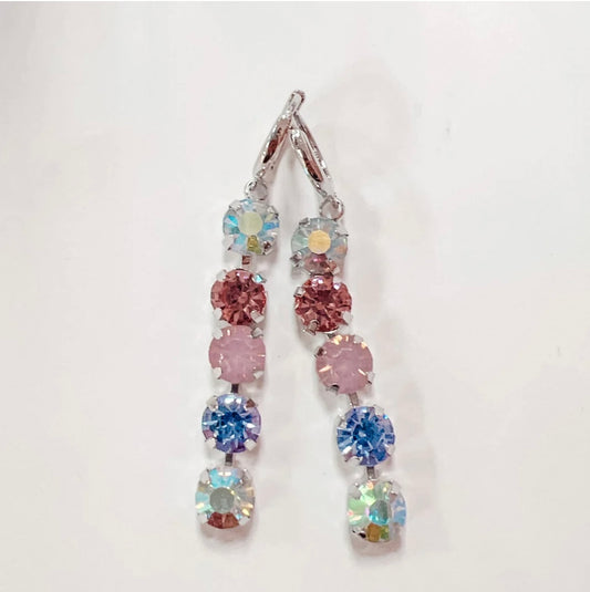 Myra Purple Gem Dangle Earrings