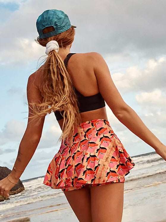 Pleats And Thank You Printed Skort