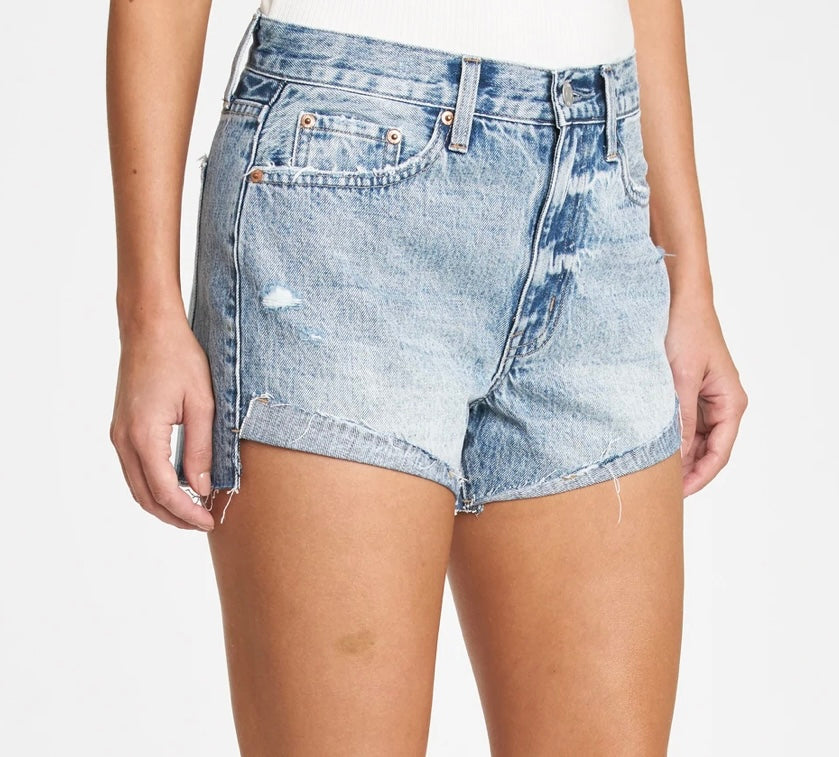 KYLEE RELAXED HIGH RISE CUFFED SHORTS - PURSUE