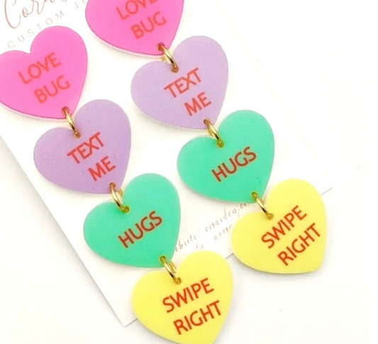 Conversation Heart Earrings