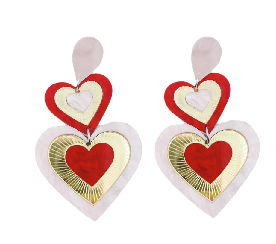 Double the love earrings