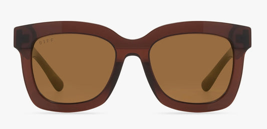 Carson Chestnut Crystal Brown Mirror Sunglasses