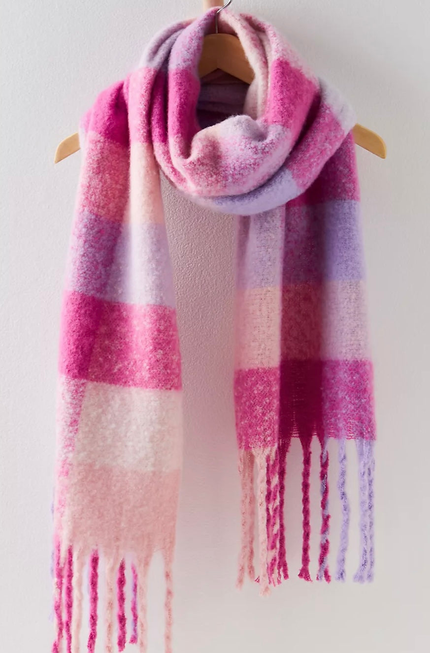 Free People Piper Plaid Recycled Blend Fringe Scarf – J10 Design