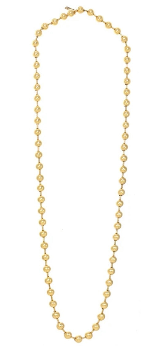 Radmilla Long Necklace in Antique Gold
