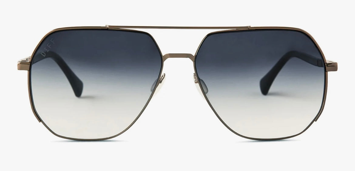 Monaco Antique Gunmetal Grey Gradient Sharp Sunglasses